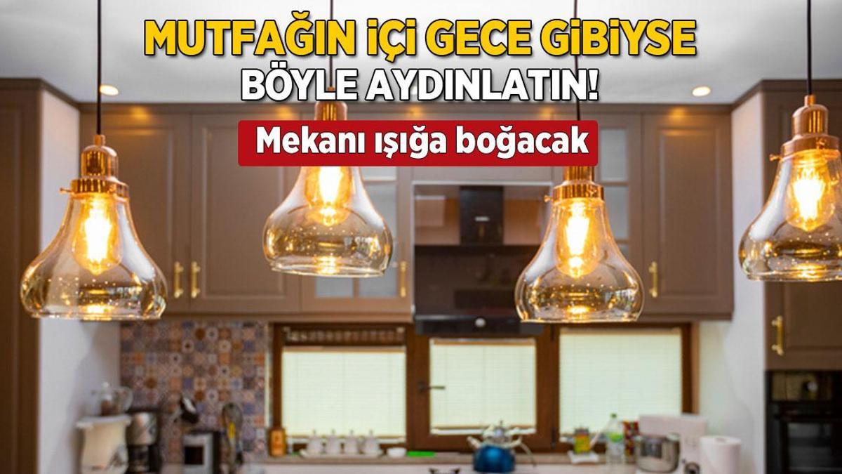 Karanlık mutfağı tek dokunuşla ışığa boğun! Alttakiler koyu, üsttekiler parlak olsun
