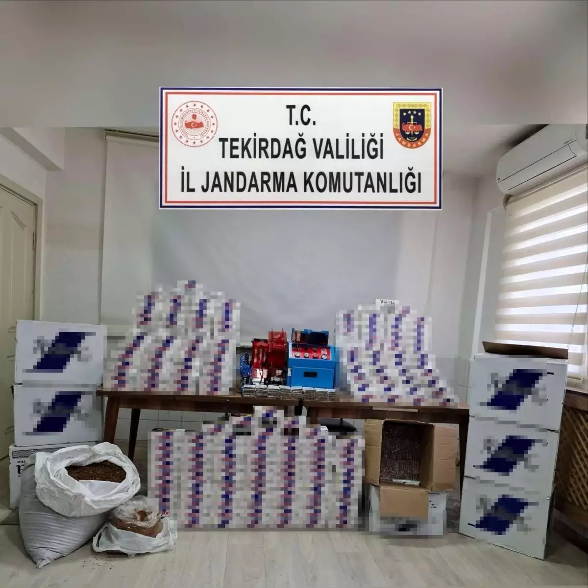 Tekirdağ’da Kaçak Tütün ve Makaron Ele Geçirildi
